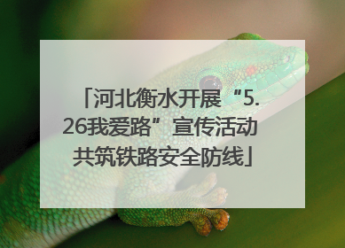 河北衡水开展“5.26我爱路”宣传活动 共筑铁路安全防线