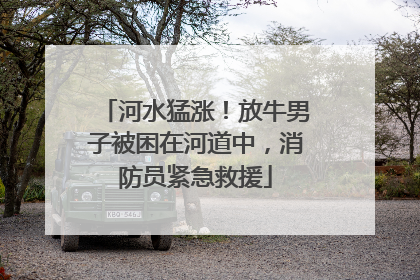 河水猛涨！放牛男子被困在河道中，消防员紧急救援