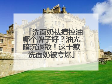 洗面奶祛痘控油哪个牌子好？油光暗沉退散！这十款洗面奶被夸爆