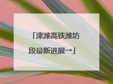 津潍高铁潍坊段最新进展→
