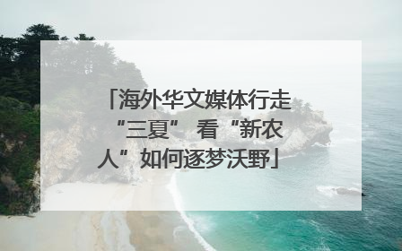 海外华文媒体行走“三夏” 看“新农人”如何逐梦沃野