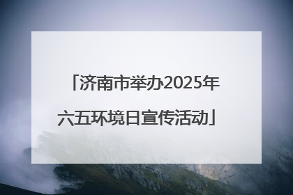 济南市举办2025年六五环境日宣传活动