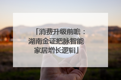 消费升级前瞻：湖南金证把脉智能家居增长逻辑