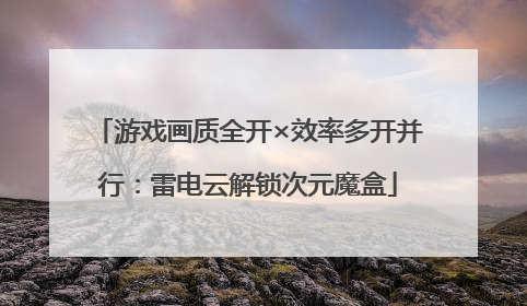 游戏画质全开×效率多开并行：雷电云解锁次元魔盒