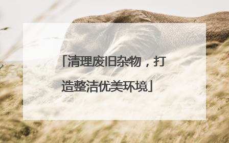 清理废旧杂物，打造整洁优美环境