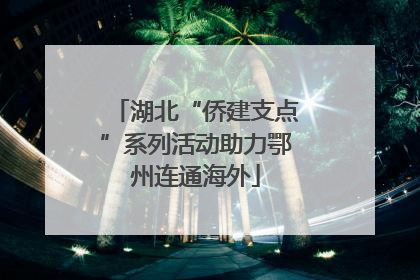 湖北“侨建支点”系列活动助力鄂州连通海外