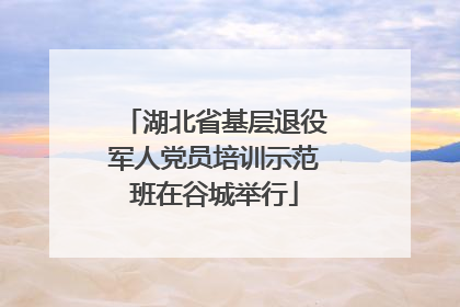 湖北省基层退役军人党员培训示范班在谷城举行