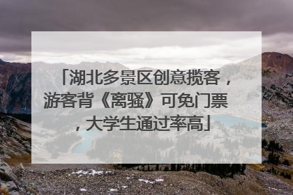 湖北多景区创意揽客，游客背《离骚》可免门票，大学生通过率高