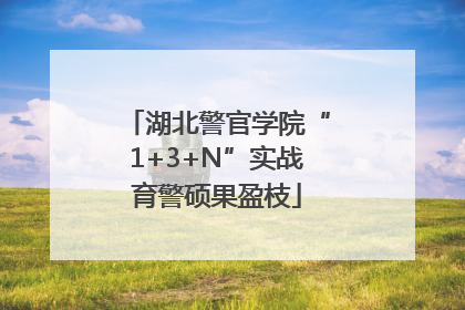 湖北警官学院“1+3+N”实战育警硕果盈枝
