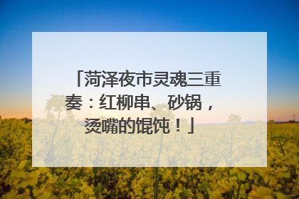 菏泽夜市灵魂三重奏：红柳串、砂锅，烫嘴的馄饨！