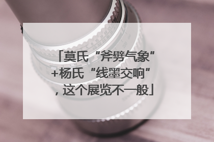 莫氏“斧劈气象”+杨氏“线墨交响”，这个展览不一般