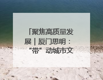 聚焦高质量发展｜厦门思明：“带”动城市文明新图景