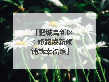 肥城高新区：修路焕新颜铺就幸福路