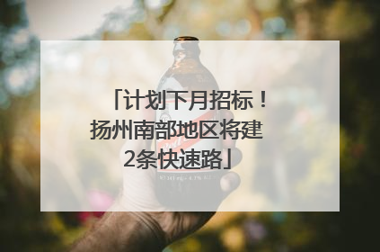 计划下月招标！扬州南部地区将建2条快速路