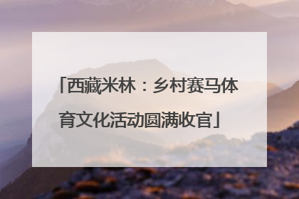 西藏米林：乡村赛马体育文化活动圆满收官