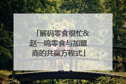 解码零食很忙&赵一鸣零食与加盟商的共赢方程式