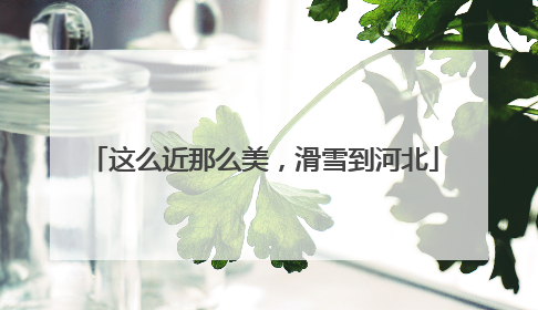这么近那么美，滑雪到河北