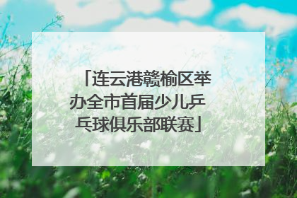 连云港赣榆区举办全市首届少儿乒乓球俱乐部联赛