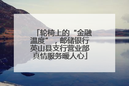 轮椅上的“金融温度”，邮储银行英山县支行营业部真情服务暖人心