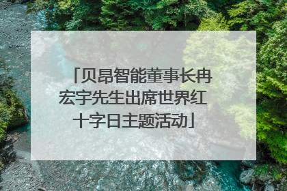 贝昂智能董事长冉宏宇先生出席世界红十字日主题活动