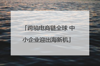 跨境电商链全球 中小企业迎出海新机