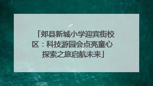 郏县新城小学迎宾街校区：科技游园会点亮童心 探索之旅启航未来