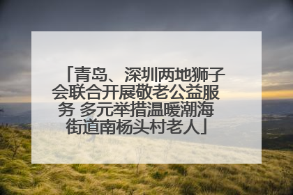 青岛、深圳两地狮子会联合开展敬老公益服务 多元举措温暖潮海街道南杨头村老人