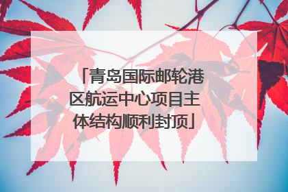 青岛国际邮轮港区航运中心项目主体结构顺利封顶