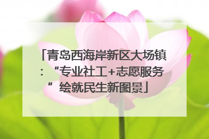 青岛西海岸新区大场镇：“专业社工+志愿服务”绘就民生新图景