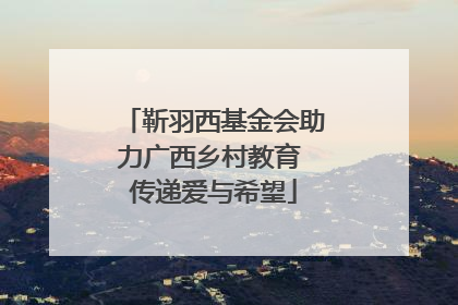 靳羽西基金会助力广西乡村教育 传递爱与希望