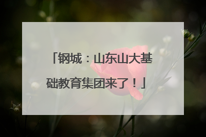 钢城：山东山大基础教育集团来了！