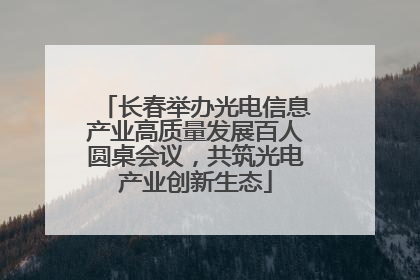 长春举办光电信息产业高质量发展百人圆桌会议，共筑光电产业创新生态