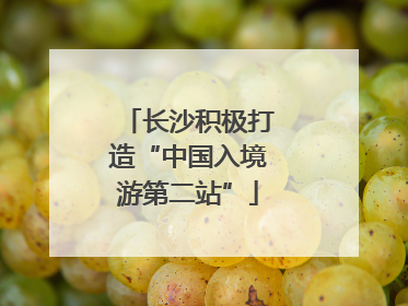 长沙积极打造“中国入境游第二站”
