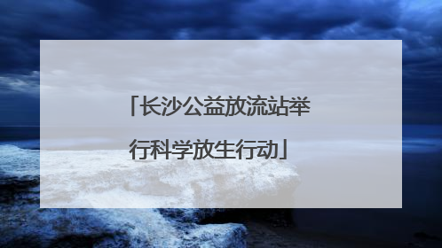长沙公益放流站举行科学放生行动