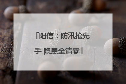 阳信：防汛抢先手 隐患全清零