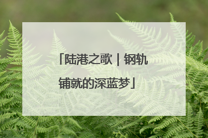 陆港之歌｜钢轨铺就的深蓝梦