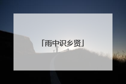 雨中识乡贤