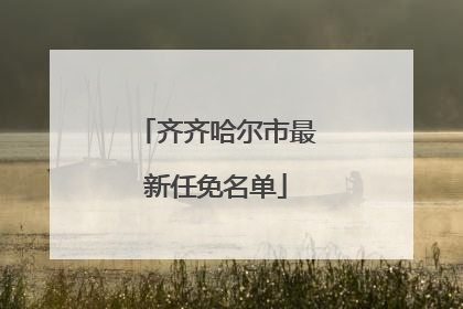 齐齐哈尔市最新任免名单