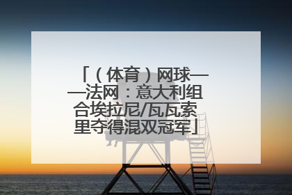 （体育）网球——法网：意大利组合埃拉尼/瓦瓦索里夺得混双冠军