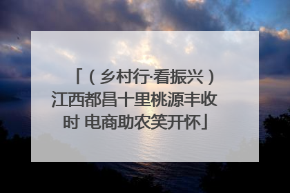 （乡村行·看振兴）江西都昌十里桃源丰收时 电商助农笑开怀