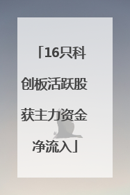 16只科创板活跃股获主力资金净流入