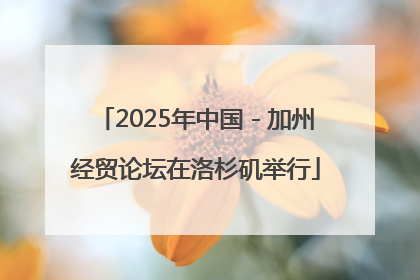 2025年中国－加州经贸论坛在洛杉矶举行