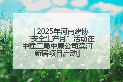 2025年河南建协“安全生产月”活动在中建三局中原公司滨河新居项目启动
