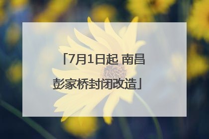 7月1日起 南昌彭家桥封闭改造