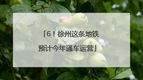 6！徐州这条地铁预计今年通车运营